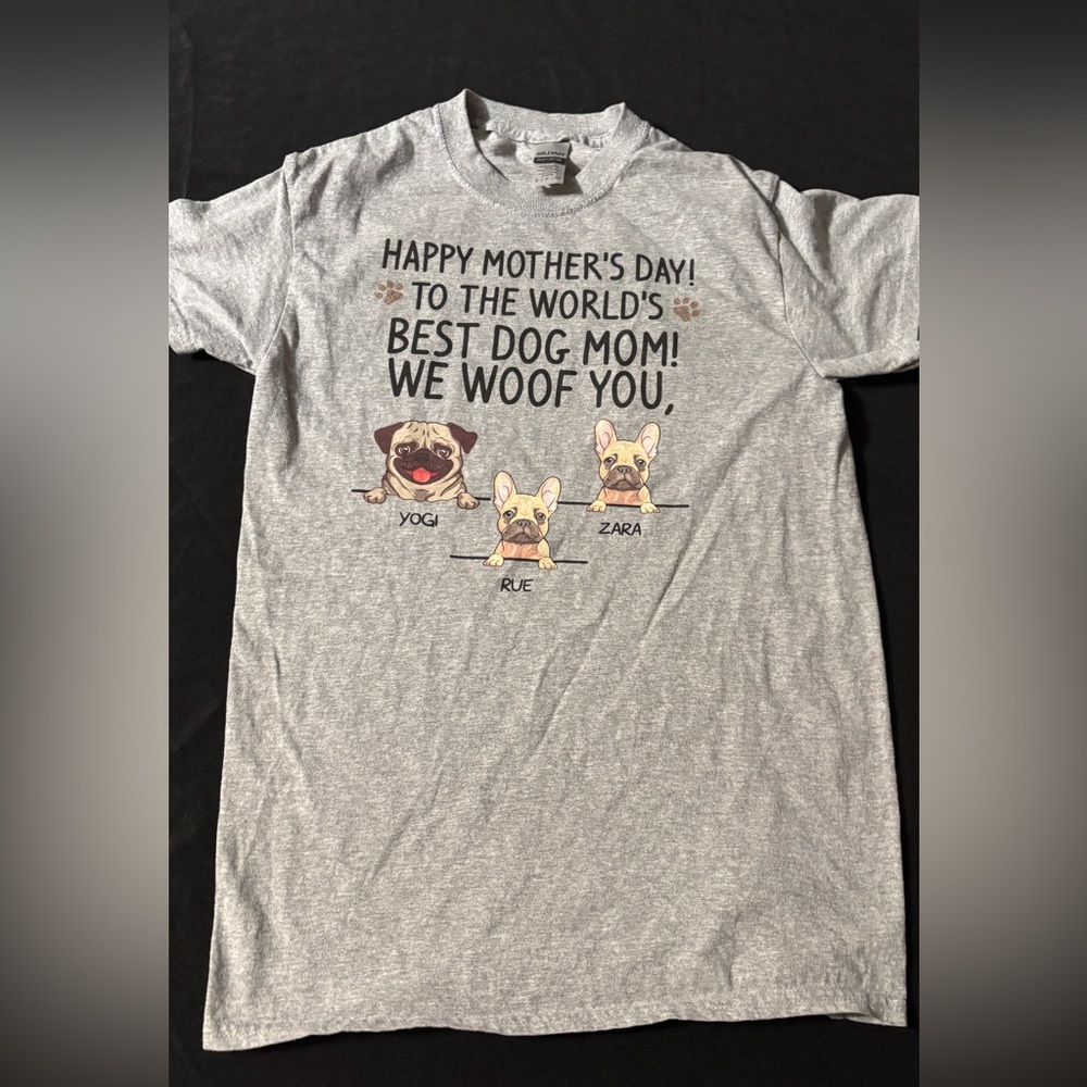 Women’s grey graphic T-shirt - Picture 2 of 5